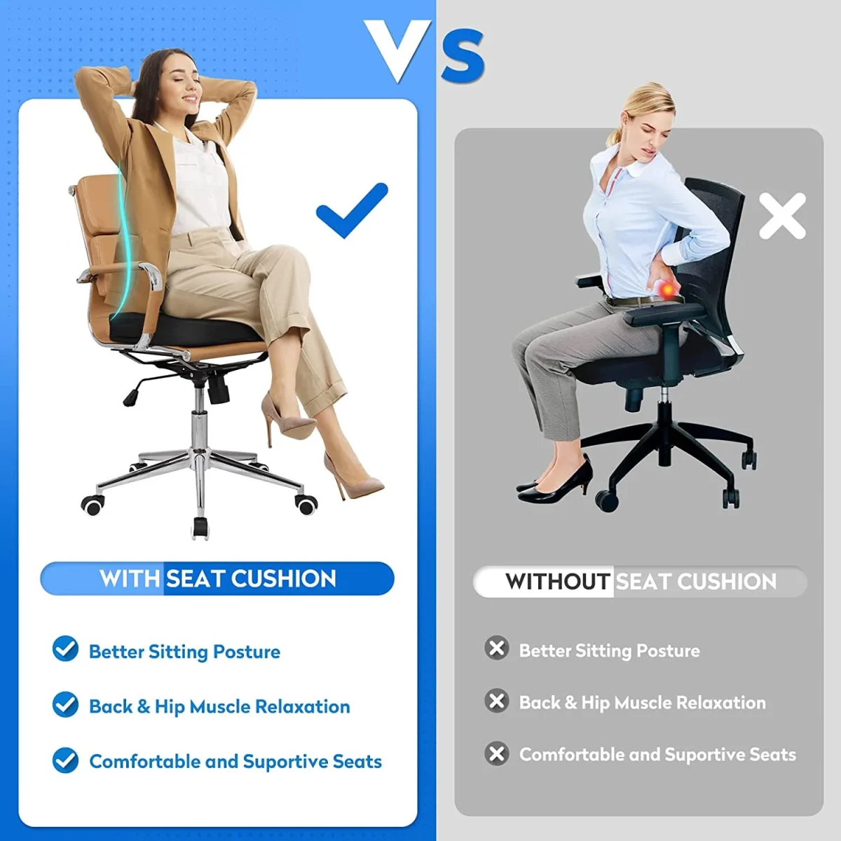 United Medicare Orthopedic Memory Foam Coccyx Seat Cushion for Tailbone Pain Relief - Image 7