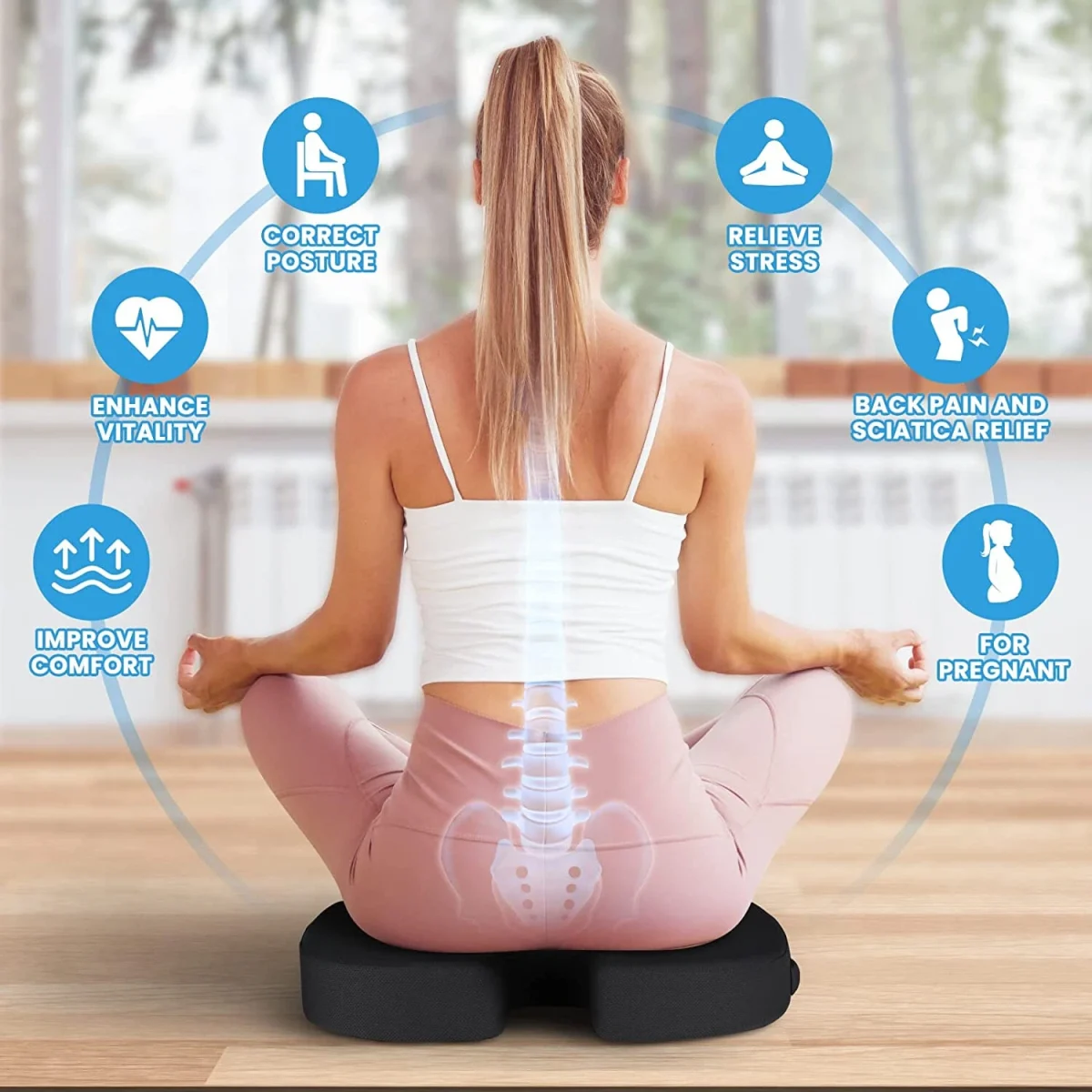 United Medicare Orthopedic Memory Foam Coccyx Seat Cushion for Tailbone Pain Relief - Image 4